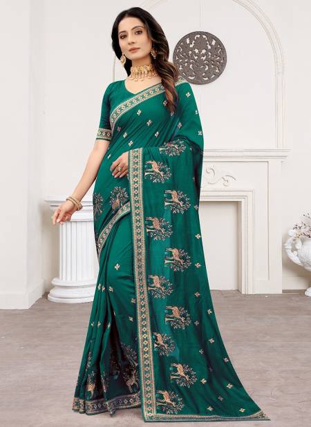 Rama Colour Vedika New Designer Wedding Wear Stylish Heavy Silk Jari Embroidered Saree Collection 5809